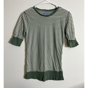 American Eagle Y2K Striped 3/4 Sleeve Womens Top Medium